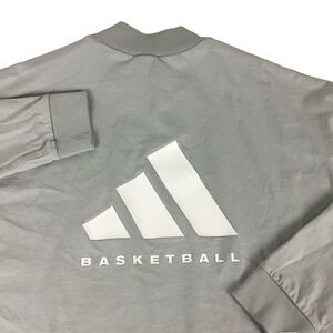 Adidas Basketball T Shirt Gray Mach Turtle Neck Men's L 52" Spellout Vtg 90s Y2k